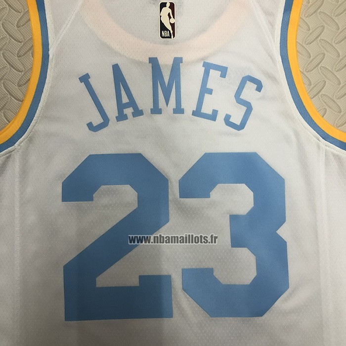 Maillot Los Angeles Lakers LeBron James NO 23 Classic 2022-23 Blanc